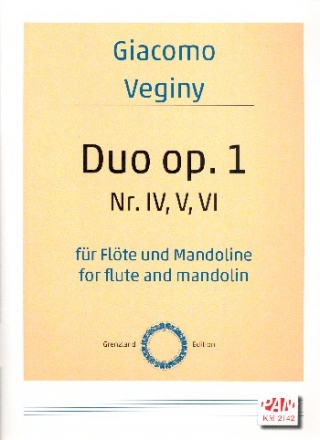 Duos op.1 Nr.4-6 fr Flte und Mandoline Stimmen