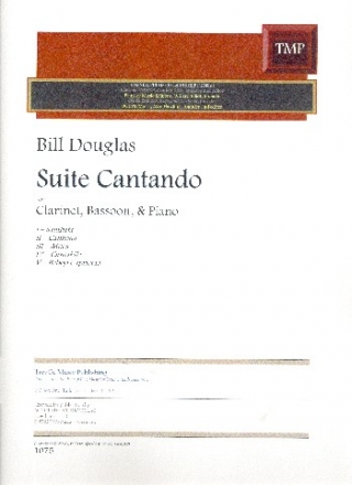 Suite Cantando for clarinet, bassoon and piano score and parts