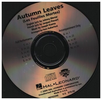 Autumn leaves (Les Feuilles Mortes)  ShowTrax CD