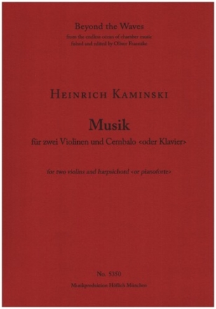 Musik fr 2 Violinen und Cembalo (Klavier) Partitur und Stimmen