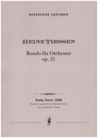 Rondo G-Dur op.21 fr Orchester Studienpartitur