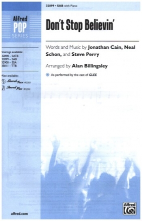 Don't Stop Believin' fr gem Chor und Klavier Chorpartitur (en)
