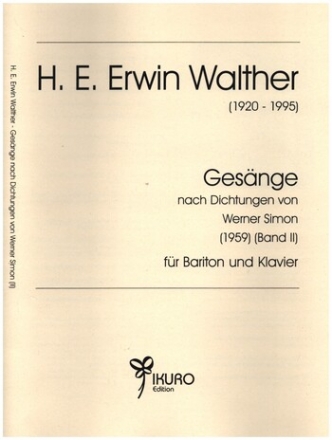 Gesnge nach Dichtungen von Werner Simon Band 2 fr Bariton und Klavier Partitur und Stimme