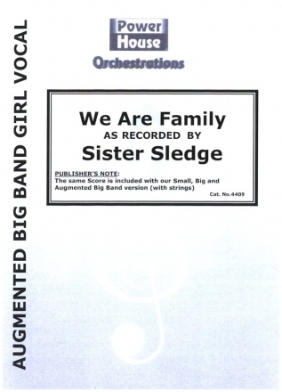 We are Family for big band (incl. girl vocal) score and parts