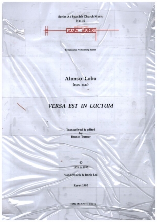 Versa est in luctum for mixed chorus (SSATTB) a capella score (la)