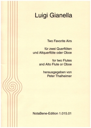 2 Favorite Airs fr 2 Querflten und Altquerflte (Oboe) Partitur und Stimmen