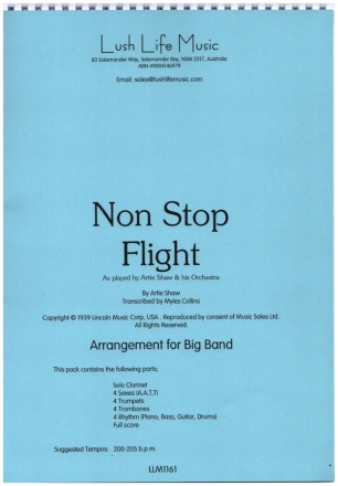Non Stop Flight for big band score and parts