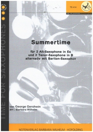 Summertime fr 4 Saxophone (AATT/Bar) Partitur und Stimmen