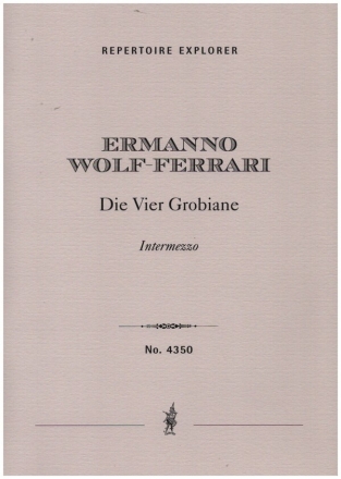 Intermezzo aus 'Die 4 Grobiane' fr Orchester Partitur
