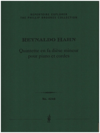 Quintette en fa dise mineur pour piano et cordes partition et parties