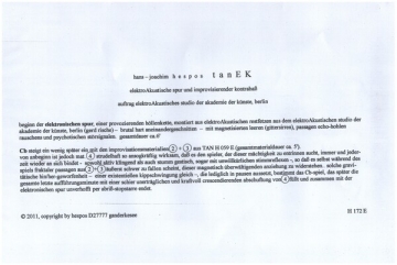 TanEK - eletroakustische Spur und improvisierender Kontrabass (+CD)  Partitur