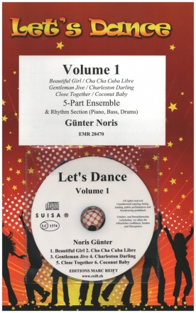 Let's Dance vol.1 (+CD) for 5-part ensemble and Rhytm section (piano, bass, drums) score and parts, Play Along