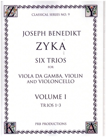6 Trios vol.1 (nos.1-3) for viola da gamba, violin and violoncello score and parts