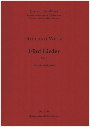 5 Lieder op.9 fr Gesang und Klavier
