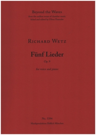 5 Lieder op.9 fr Gesang und Klavier