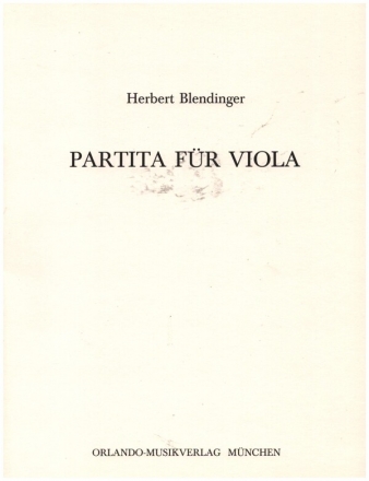 Partita op.25 fr Viola