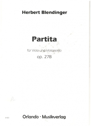 Partita op.27B fr Viola und Violoncello 2 Spielpartituren