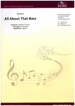 All About That Bass for Big Band score and parts