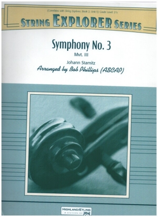 Symphony Nr.3 fr Streichorchester Partitur und Stimmen