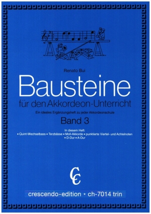 Bausteine f�r den Akkordeonunterricht Band 3 f�r Akkordeon