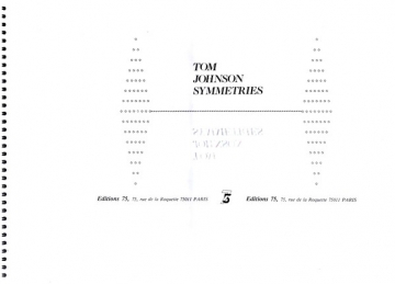 Symmetries for one piano 4 hands score