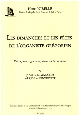 Les dimanches et les ftes de l'organiste grgorien vol.5 pour orgue sans pdale ou harmonium