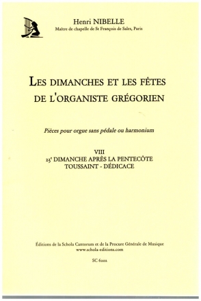 Les dimanches et les ftes de l'organiste grgorien vol.8 pour orgue sans pdale ou harmonium