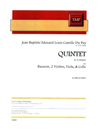 Quintett a-Moll fr Fagott, 2 Violinen, Viola und Violoncello Partitur und Stimmen