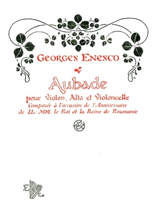 Aubade pour violon, alto et violoncelle partition et parties