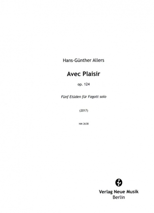 Avec Plaisir op.124 fr Fagott