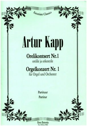 Orgelkonzert Nr.1 F-Dur fr Orgel und Orchester Partitur