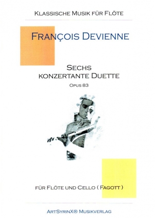 Sechs konzertante Duette op.83 fr Flte und Violoncello (Fagott) Spielpartitur