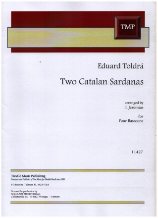 2 Catalan Sardanas fr 4 Fagotte Partitur und Stimmen