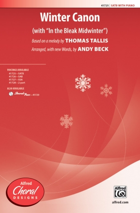 ALF41725  Tallis/Beck, Winter Canon for SATB choir Chorpartitur