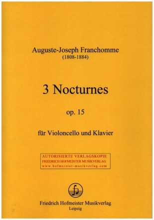 3 Nocturnes op.15 fr Violoncello und Klavier Verlagskopie
