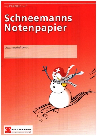 Schneemann Notenpapier - Rot