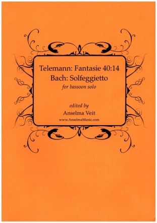 Fanasie TWV40:14 (Telemann) und Solfeggietto (Bach) fr Fagott solo