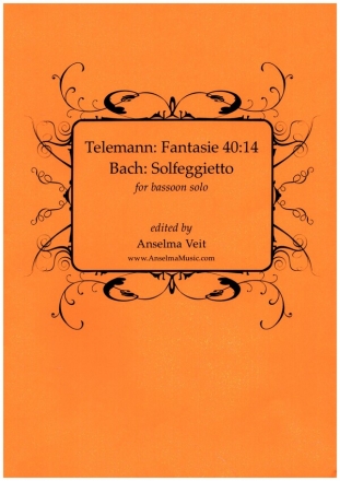 Fanasie TWV40:14 (Telemann) und Solfeggietto (Bach) fr Fagott solo