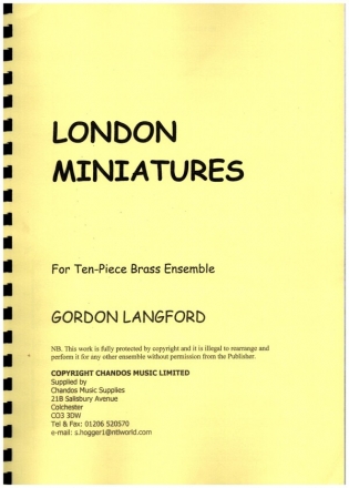 London Miniatures for 10 piece brass ensemble score and parts