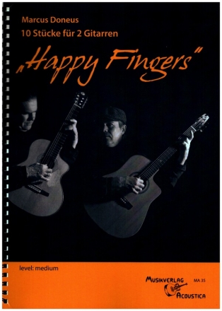 Happy Fingers - 10 Stcke (+QR-Codes) fr 2 Gitarren/Tabulatur Spielpartitur