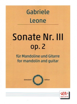Sonate Nr.3 op.2 für Mandoline und Gitarre Partitur und Stimmen