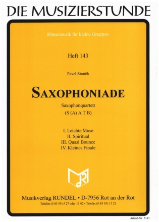 Saxophoniade fr 4 Saxophone (S(A)ATBar) Partitur und Stimmen