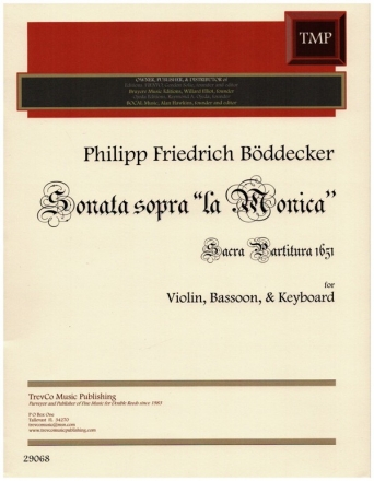 Sonata sopra 'La Monica' for violin, Basson and keyboard (cembalo) parts