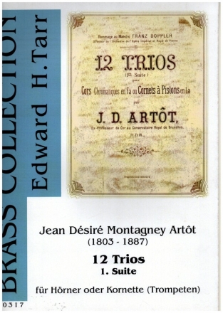 12 Trios fr 3 Hrner (Kornette/Trompeten) Partitur und Stimmen