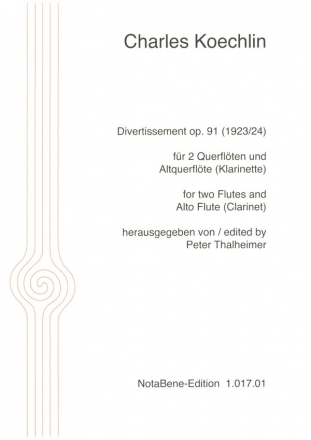 Divertissement op.91 fr 2 Querflten und Altquerflte (Klarinette) Partitur und Stimmen