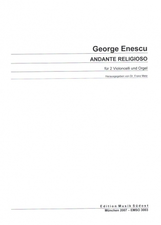 Andante religioso fr 2 Violoncelli und Orgel 3 Spielpartituren