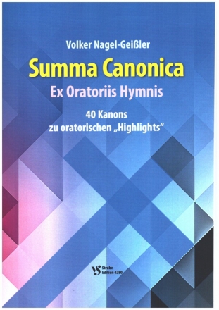 Summa canonica  fr gem Chor und Klavier Klavierausgabe