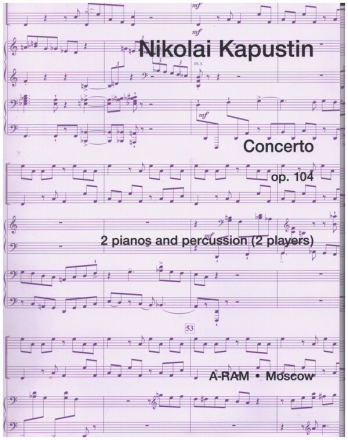 Concerto op 104 for 2 pianos and percussion (2 players) score and parts
