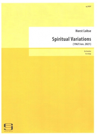 Spiritual Variations  (1967/2021) fr Streicher Partitur