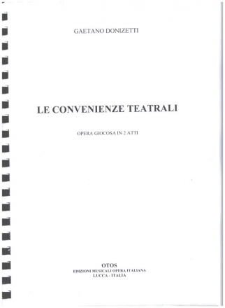 Le Convenienze ed incovenienze teatrali  riduzione per canto e pianoforte